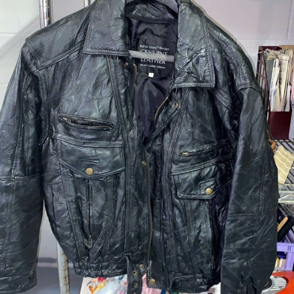 Italian Stone Genuine Leather Jacket